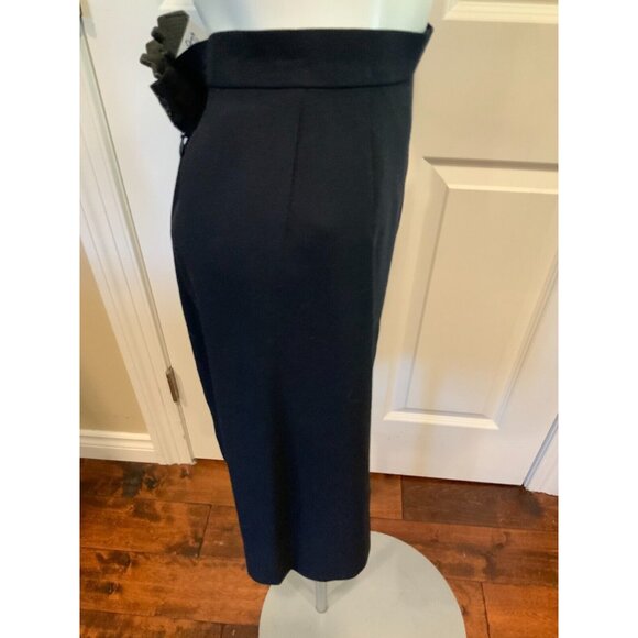 Akris Navy Blue Wool Straight Skirt, Size 10 (US) 42 (FR) - Picture 2 of 5